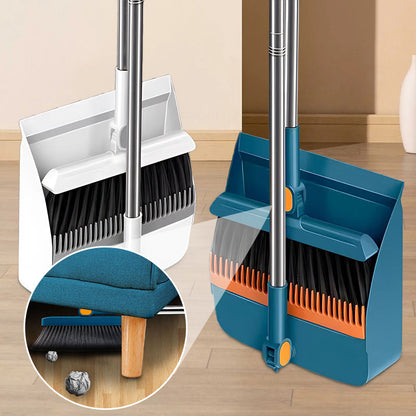 🔥⏰ Begränsad tid 50% rabatt!! 🔥Sopset med upprättstående skyffel och 180° roterbar sopborste