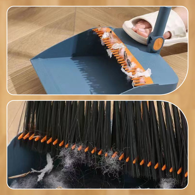 🔥⏰ Begränsad tid 50% rabatt!! 🔥Sopset med upprättstående skyffel och 180° roterbar sopborste