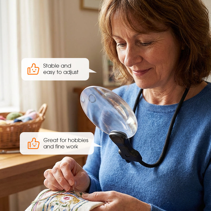 🔥Heta erbjudanden – 5X handsfree förstoringsglas