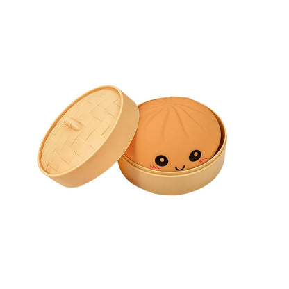 Söt dumpling-klämleksak med ångkokare