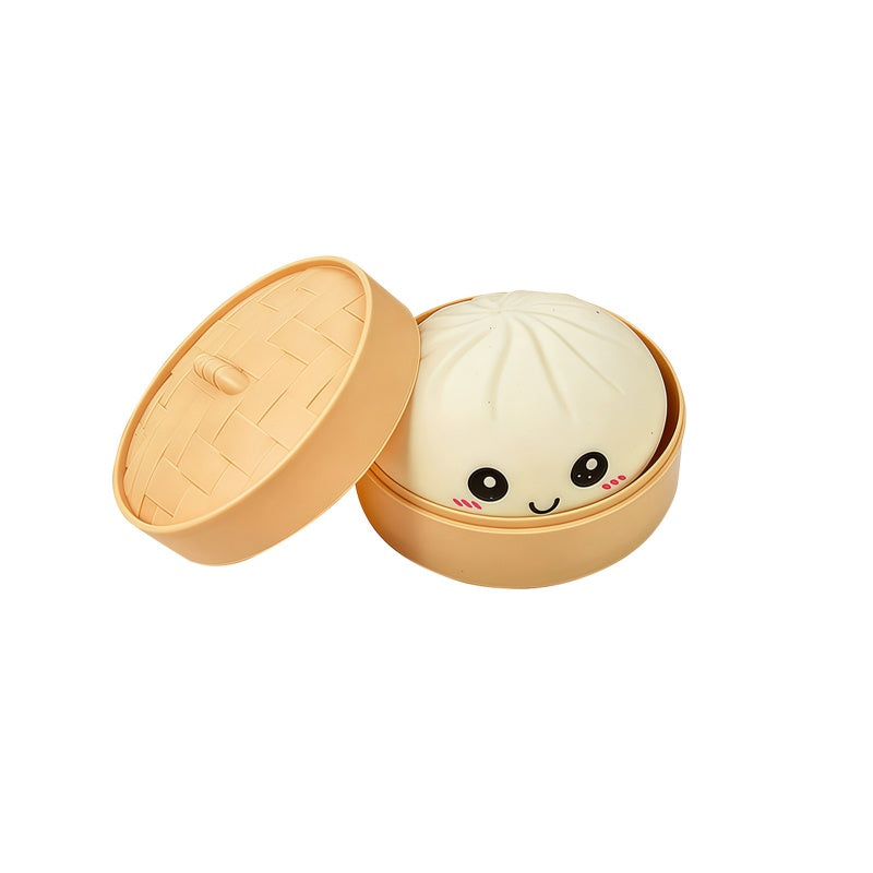 Söt dumpling-klämleksak med ångkokare