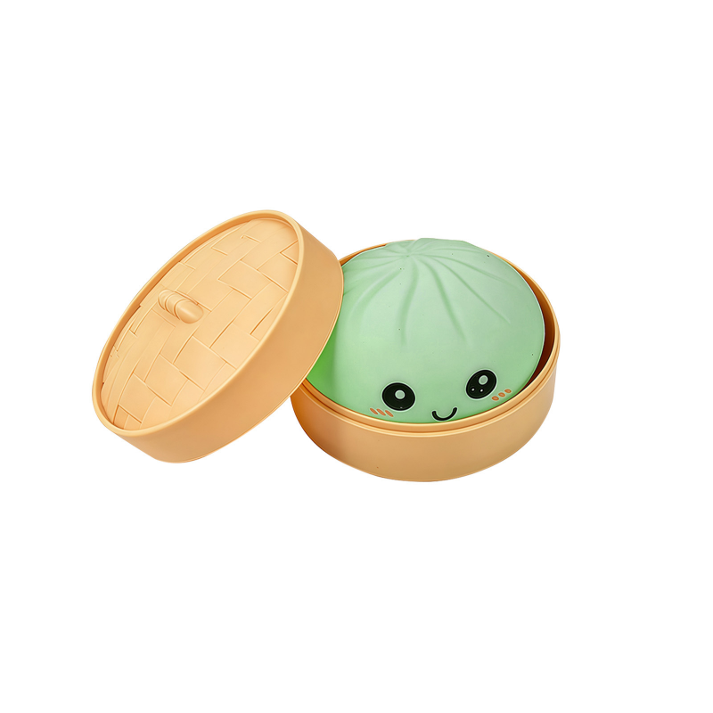 Söt dumpling-klämleksak med ångkokare