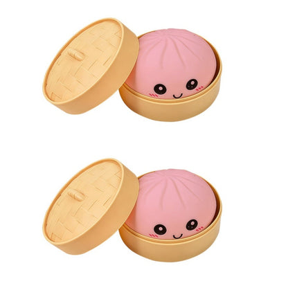 Söt dumpling-klämleksak med ångkokare