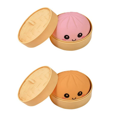 Söt dumpling-klämleksak med ångkokare