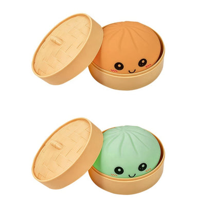 Söt dumpling-klämleksak med ångkokare