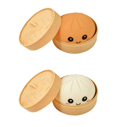 Söt dumpling-klämleksak med ångkokare