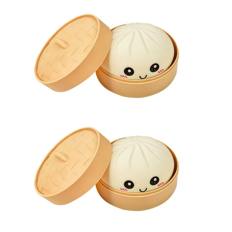 Söt dumpling-klämleksak med ångkokare