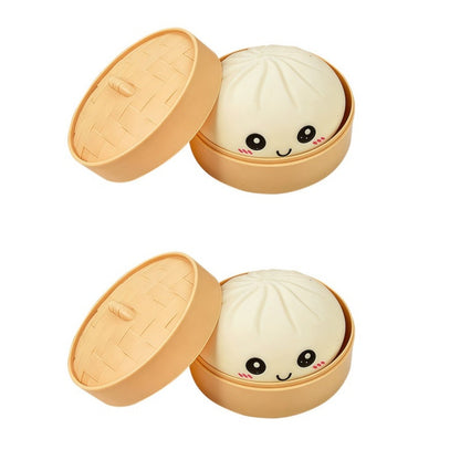 Söt dumpling-klämleksak med ångkokare