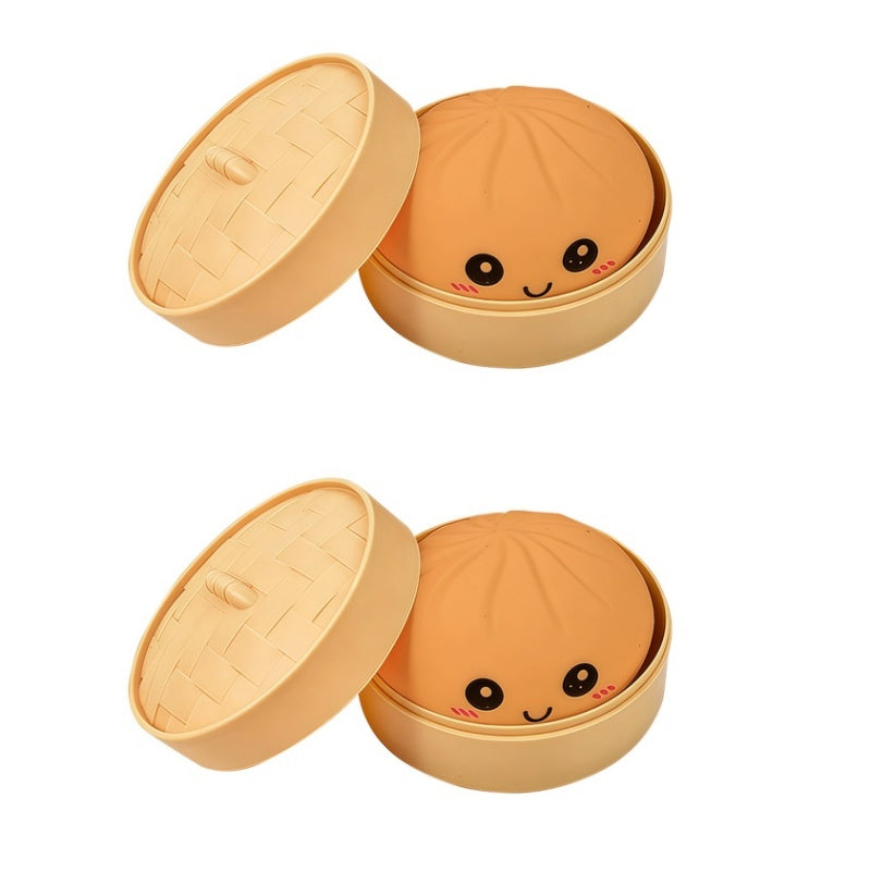 Söt dumpling-klämleksak med ångkokare