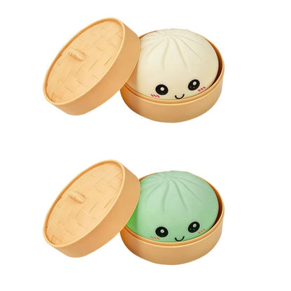 Söt dumpling-klämleksak med ångkokare