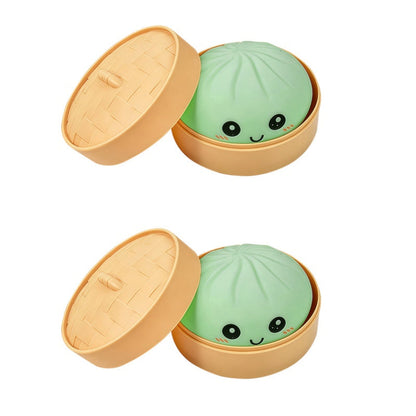 Söt dumpling-klämleksak med ångkokare