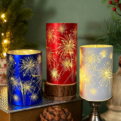 ✨Rea 50 % RABATT! 🎇Festlig ljusstake med fyrverkerimönster (utan öppen låga)