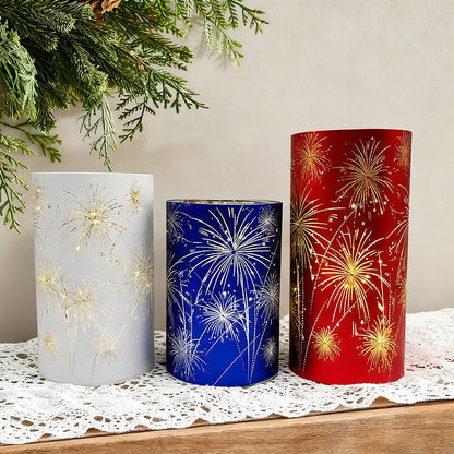 ✨Rea 50 % RABATT! 🎇Festlig ljusstake med fyrverkerimönster (utan öppen låga)