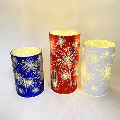 ✨Rea 50 % RABATT! 🎇Festlig ljusstake med fyrverkerimönster (utan öppen låga)