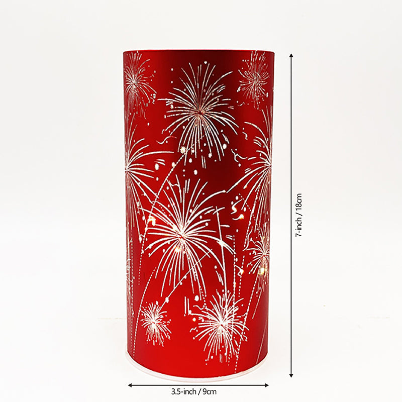 ✨Rea 50 % RABATT! 🎇Festlig ljusstake med fyrverkerimönster (utan öppen låga)