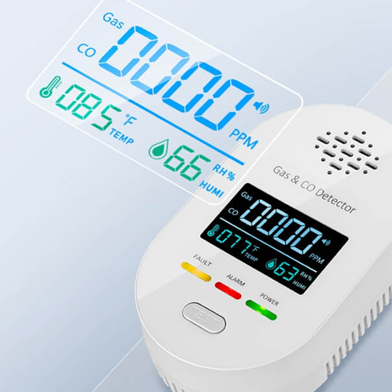 4-i-1 Plug in CO och naturgasdetektor