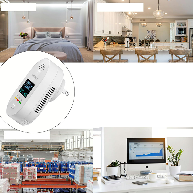 4-i-1 Plug in CO och naturgasdetektor