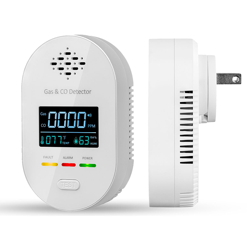 4-i-1 Plug in CO och naturgasdetektor