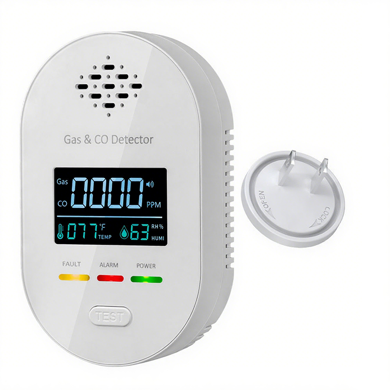 4-i-1 Plug in CO och naturgasdetektor