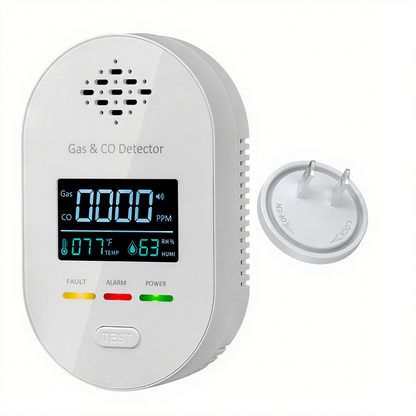 4-i-1 Plug in CO och naturgasdetektor