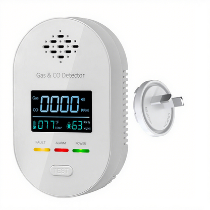 4-i-1 Plug in CO och naturgasdetektor