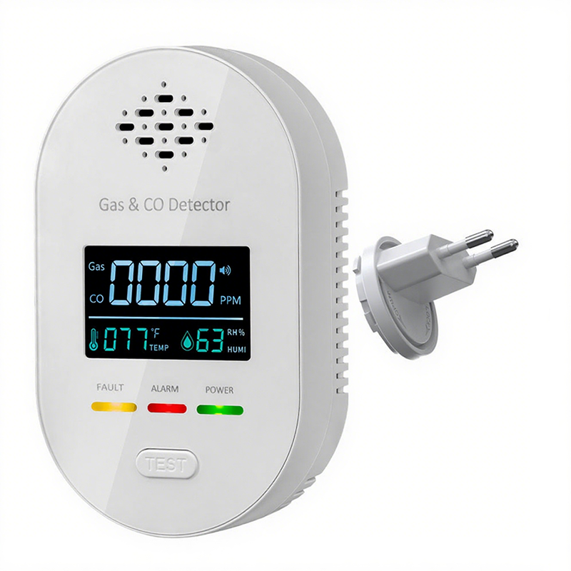 4-i-1 Plug in CO och naturgasdetektor