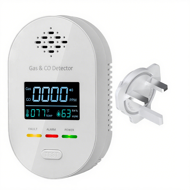 4-i-1 Plug in CO och naturgasdetektor