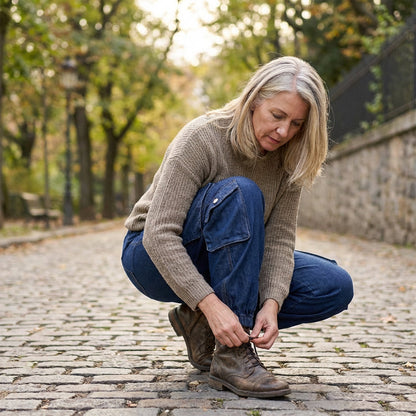 👖 60% RABATT! ✨ Högmidjade stretchiga joggingbyxor i denim – Smidig denim, Höftformande & Avslappnad passform 💙