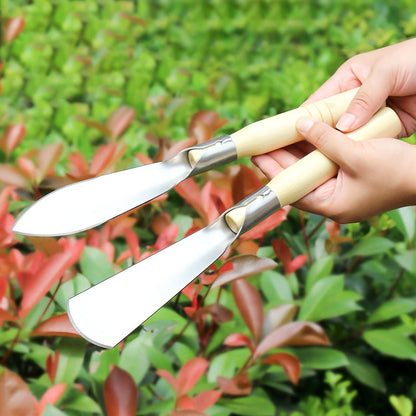 🌱 50% RABATT! 🧤 Trädgårdsredskap – Spade, Murslev & Kratta för Ogräsrensning – Rostfritt Stål, Ergonomiskt Handtag & Hållbart 🌿