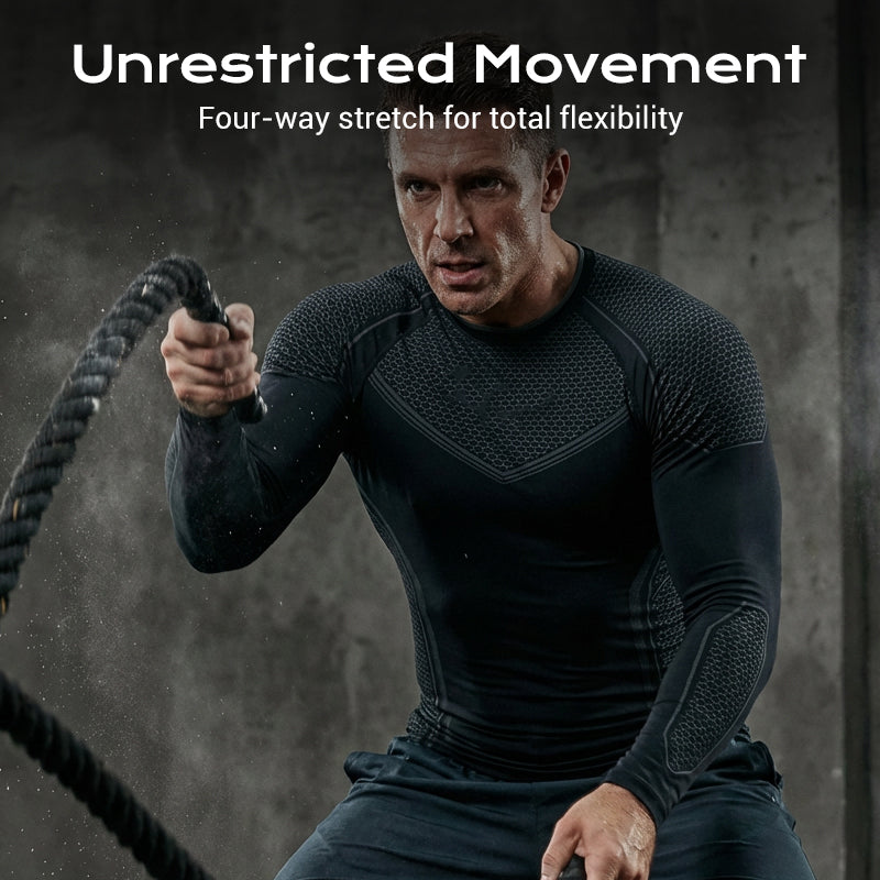 Långärmad tränings-T-shirt för herr