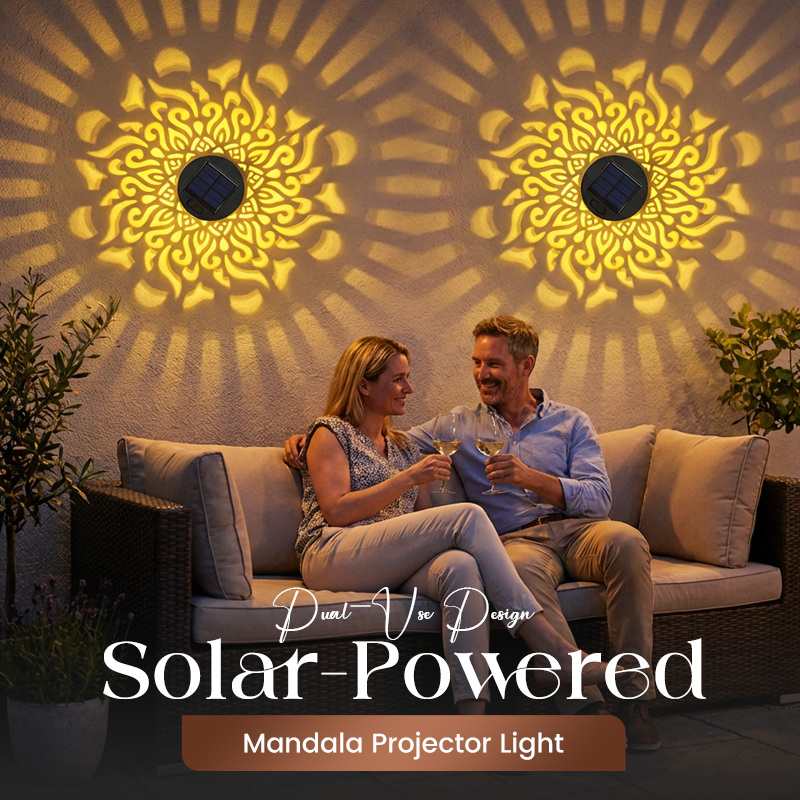 Solcellsdriven mandalaprojektorlampa