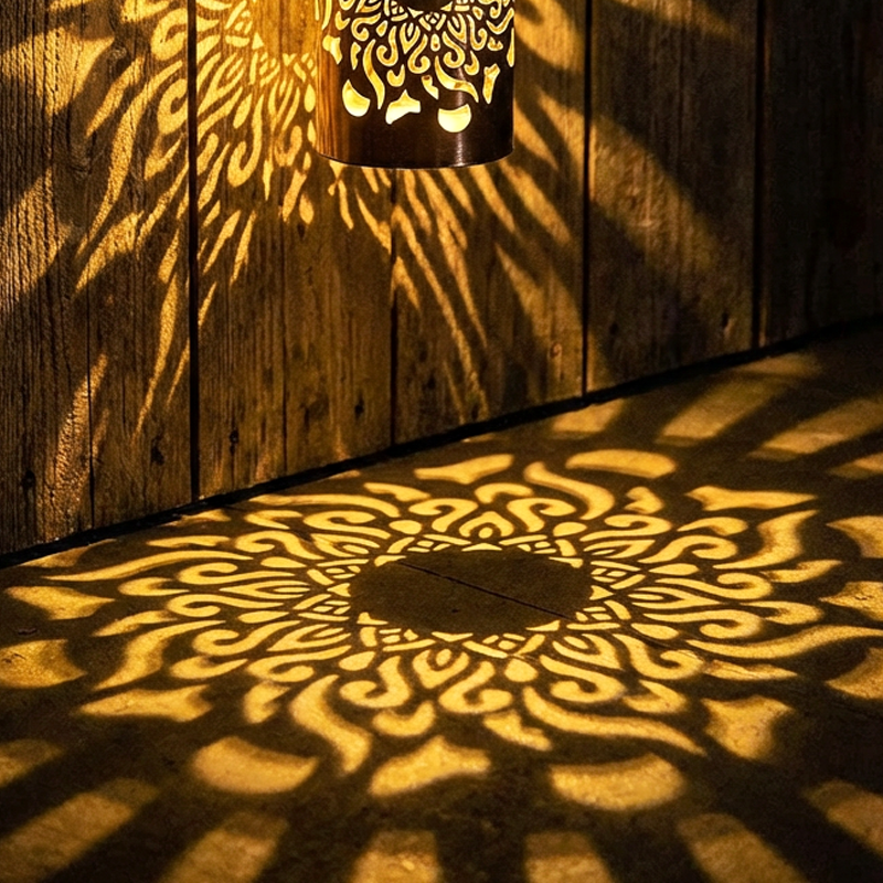 Solcellsdriven mandalaprojektorlampa