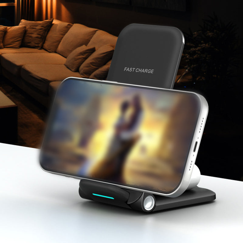 Foldable 3-in-1 Wireless Charging Stand