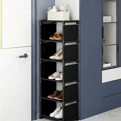 Vertikal shoe rack för ingång
