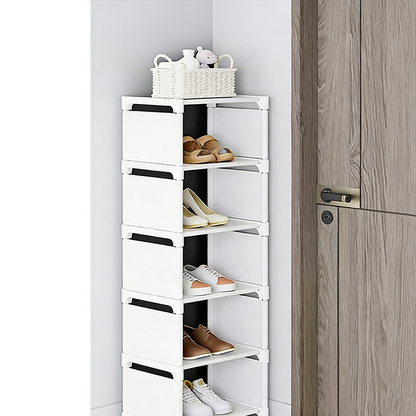 Vertikal shoe rack för ingång