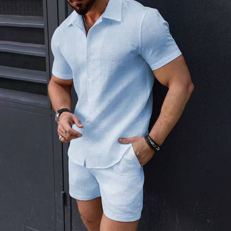 👕 50% RABATT! 🩳 Matchande Skjorta & Shorts Set – Komplett Look, Bekväm Passform & Avslappnad Stil ☀️