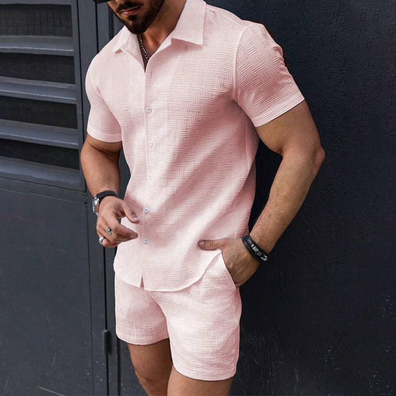 👕 50% RABATT! 🩳 Matchande Skjorta & Shorts Set – Komplett Look, Bekväm Passform & Avslappnad Stil ☀️