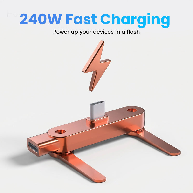 🔋40% RABATT! ⚡Snabbladdningsadapter med 360° vikbart telefonställ📱