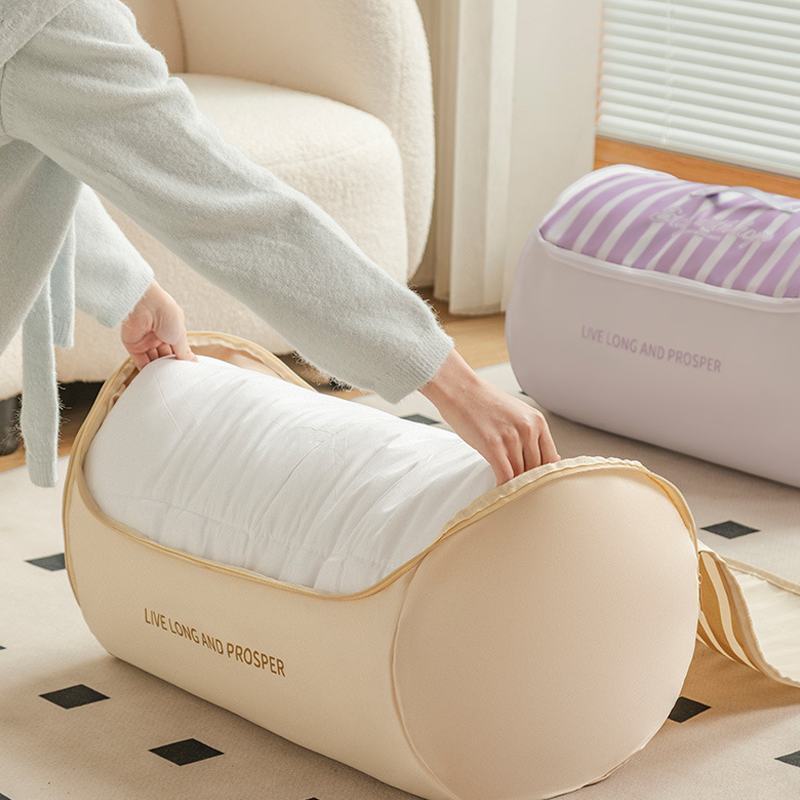 🔥🎁Nyhet 50 % RABATT🔥Cylindrisk rullbar förvaringsväska för täcken med dragkedja
