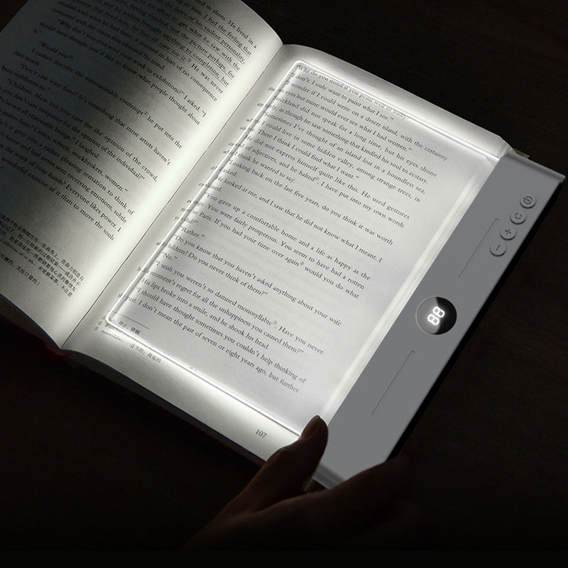 📖💡 LED-platt läslampa med 3 ljusfärger och timer - Fri Frakt