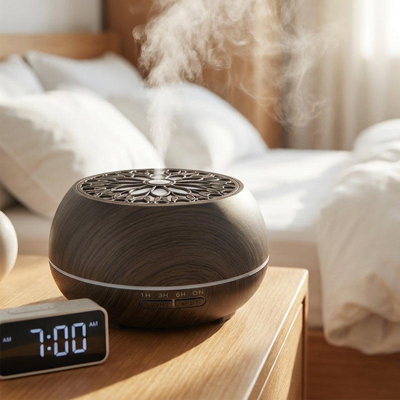 550ml Ultrasonic Aroma Diffuser with 7-Color LED Light