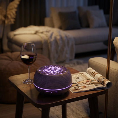 550ml Ultrasonic Aroma Diffuser with 7-Color LED Light