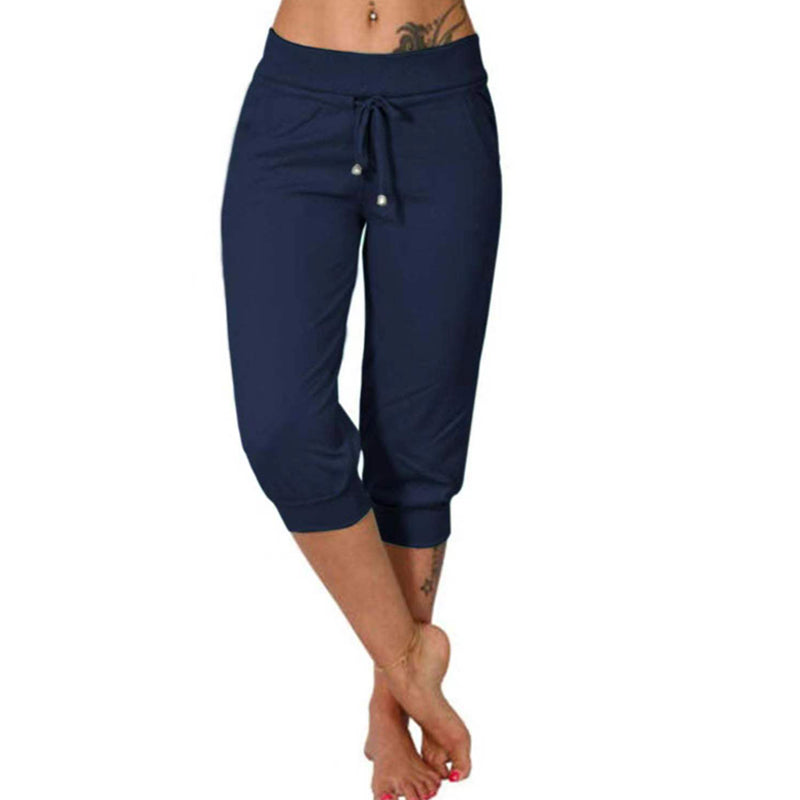 🧘‍♀️🌸 50% RABATT! | Korta Sweatpants – Dragsko i Midjan & Capri-längd för Avkoppling!