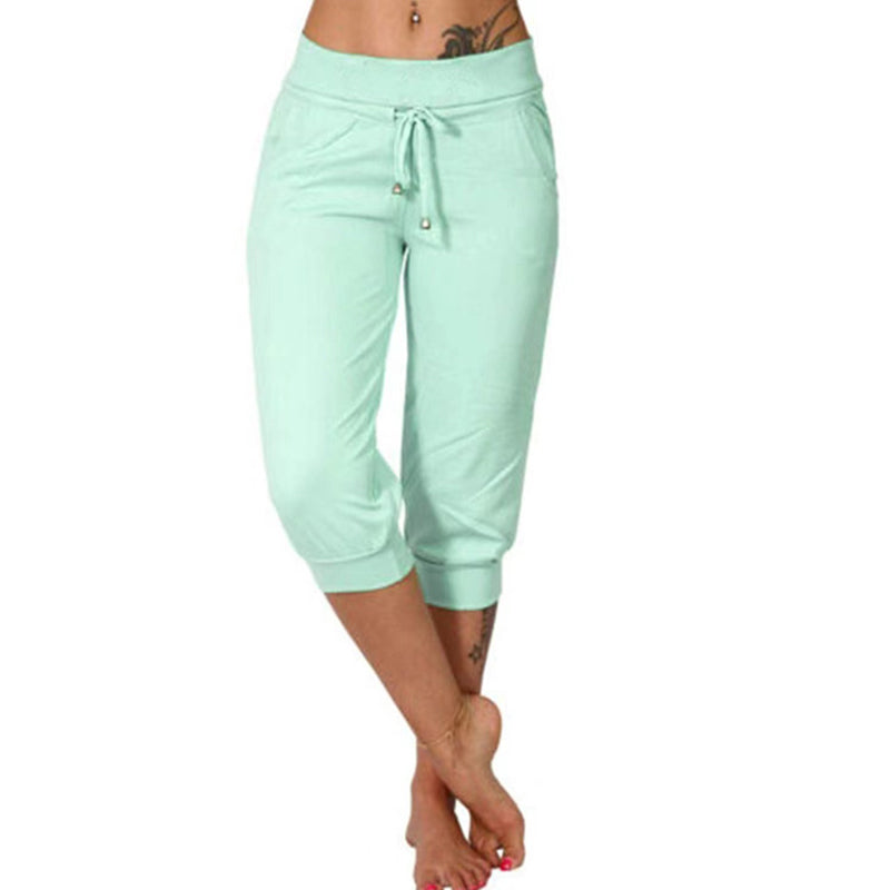 🧘‍♀️🌸 50% RABATT! | Korta Sweatpants – Dragsko i Midjan & Capri-längd för Avkoppling!