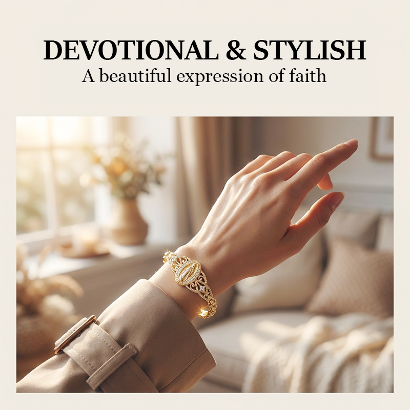 📿 50% RABATT NU! 🌸 Elegant Ihålig Blomma Jungfru Maria Armband – Delikat Design, Hypoallergen & Perfekt för Dagligt Tro-inspirerat Bruk ✨