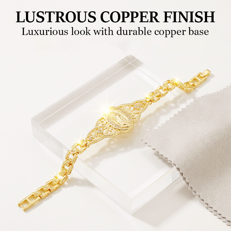 📿 50% RABATT NU! 🌸 Elegant Ihålig Blomma Jungfru Maria Armband – Delikat Design, Hypoallergen & Perfekt för Dagligt Tro-inspirerat Bruk ✨