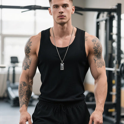 Mäns Bomull Fitness Tank Top