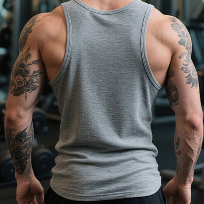 Mäns Bomull Fitness Tank Top