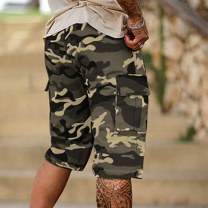 🩳 50% RABATT 🗺️ | Herr Camouflage Cargo-Shorts – Många Fickor & Avslappnad Passform