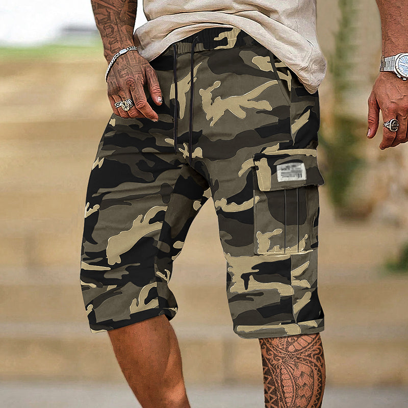 🩳 50% RABATT 🗺️ | Herr Camouflage Cargo-Shorts – Många Fickor & Avslappnad Passform